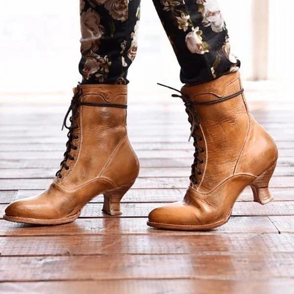 Lace-Up Winter Low Heel Women Boots *