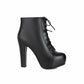 Camouflage Lace Up Platform Ankle Boots High Heels 6927 - Veooy