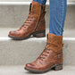 Chic Style Color-block Boots Lace-Up All Season Boots * - Veooy