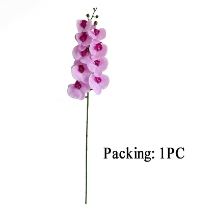 1pc Silk Cloth Butterfly Orchid Branch, Artificial Phalaenopsis Flowers Branch, 100CM/38IN