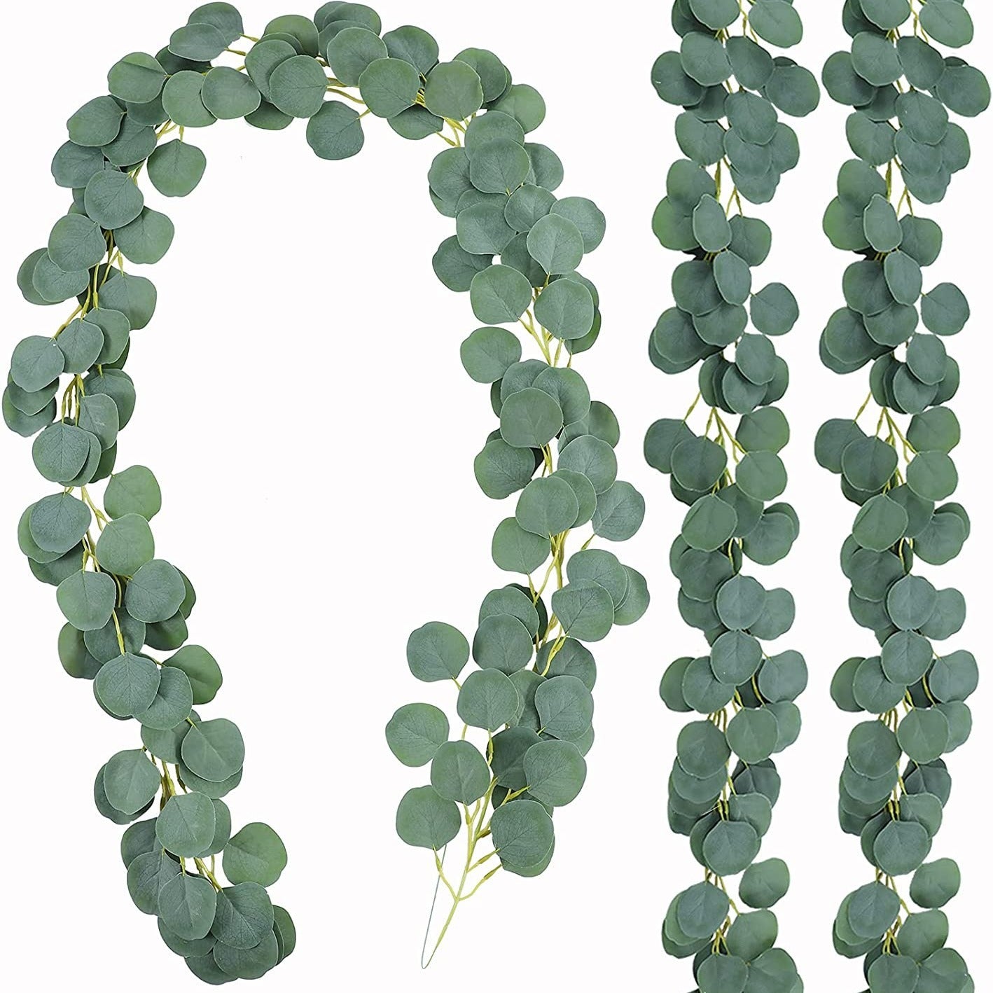 1pc/2pcs/3pcs Artificial Greenery Eucalyptus, Faux Vine Garlands, Wedding Table Backdrop Arch Wall Garden Decor