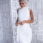 womens dresses women's slim summer lace stitching sleeveless princess long dress with belt (m, white)