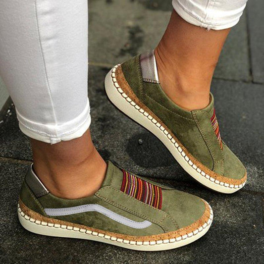 *Slide Elastic Band Round Toe Casual Women Sneakers - Veooy