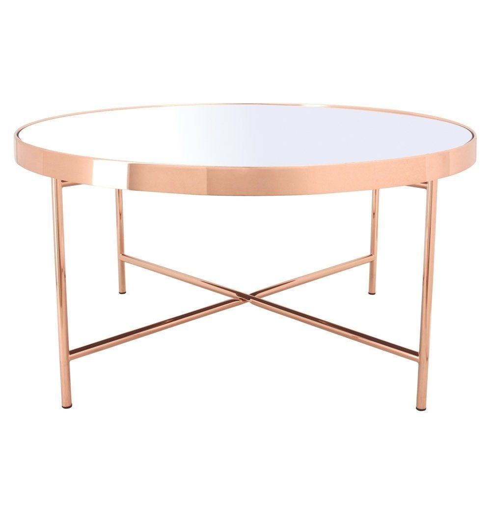 Xander - Mirror Top Round Coffee Table