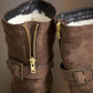 Women Vintage Warm Brown Snow Boots *