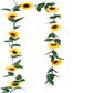 1pc/4pcs 225cm/7.4ft Artificial Sunflower Garland - Silk Sunflower Vine Artificial Flowers