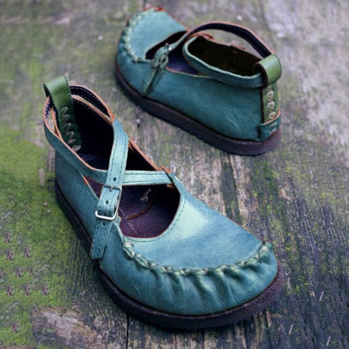 Vintage Casual Round Head Flats *