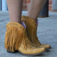 Women'S Fringe Ankle Casual Low Heel Boots *