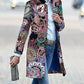 Fashion Floral Pattern Long Sleeve Coat