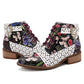 Floral Printed Zipper Date Boots *