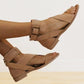 Fashion Flip-flops Flat Heel Buckle Strap Sandals *