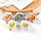 5pcs Artificial Rose Head Handmade Garland Material European Style Retro Tea Bud Corsage Candy Box Gift Box With Flowers