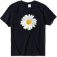 Flower Print T-shirt Ladies Short Sleeve Daily Tops .*