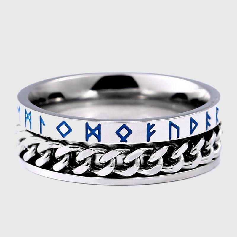 Runic Chain Spinner Ring
