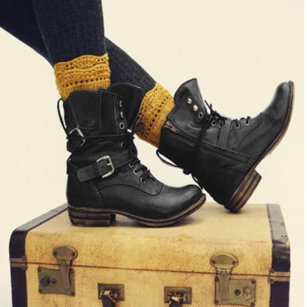 *Women Chunky Heel Winter Ankle Boots - Veooy