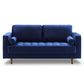 Bente - Tufted Blue Velvet Loveseat 2-Seater Sofa - Veooy