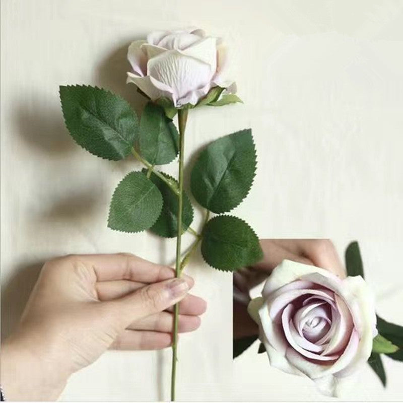 1pc Artificial Flowers Stem, Silk Rose Long Branch Bouquet For Wedding Home Decoration Fake Plants DIY Wreath Supplies Accessories Valentine's Day Gifts Birthday Gifts