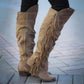 Low Heel Suede Winter Tassel Boots *