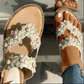 2020 New And Fashional Woman Sofiawears Studded Toe Post Flat Slipper Sandals * - Veooy