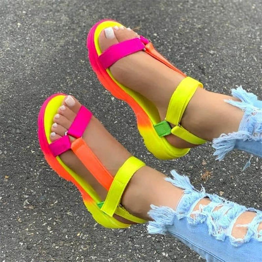 Ladies Strap Plain Colored Sandals *