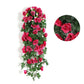 1pc Artificial Flowers Rattan, Fake Plants Vine, Decorative Wall Hanging Roses, Home Decor Accessories Wedding Decorative Fake Wreath