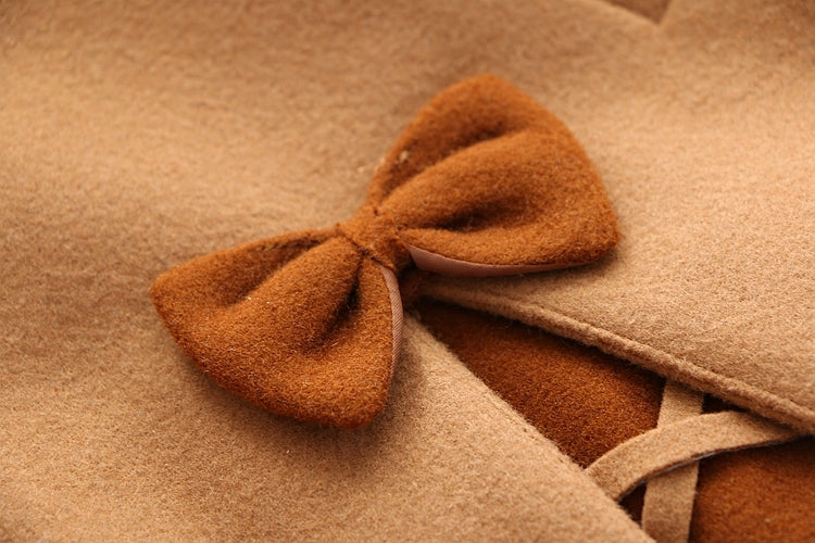 Cute love heart Venonat bowknot woolen coat#YYL-318 - Veooy
