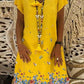 Women's Shift Dress Short Mini Dress - Short Sleeve Floral Print Summer V Neck Casual Floral White Black Blue Yellow S M L XL XXL 3XL 4XL 5XL