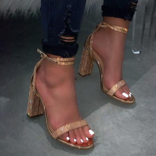 Fashion Diamond High Heel Sandals * - Veooy