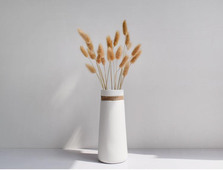 White Ceramic Matte Vase