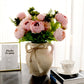 1pc Vintage Flowers Bouquet, Lifelike Simulated Peony Stem, Silk Peony Flowers For Home Wedding Decoration, Valentine's Day Decor