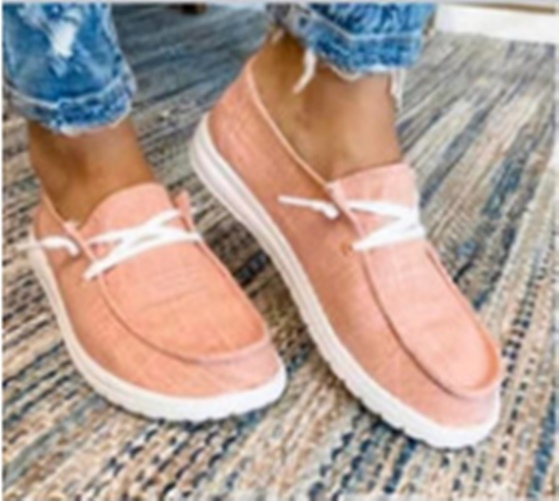 Women Classic Canvas Flat Low Top Slip on Loafers *