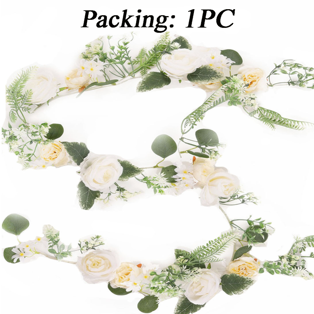 1pc/2pcs, Silk Cloth Alice Vine Artificial Flowers Garland Mixed Fake Flowers