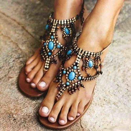Women PU Sandals Casual Flip Flops Shoes *