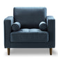 Bente - Tufted Light Blue Velvet Lounge Chair - Veooy