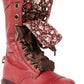 Womens Vintage Chunky Heel Lace-up Leather Daily Boots *