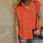 Casual Lapel Solid Color Short Sleeve Blouses Tops - Veooy