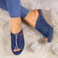 Women Peep Toe Casual Summer Wedge Sandals *
