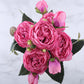 1pc Artificial Flower Stem, Silk Peony, Artificial Flowers Bouquet, Fake Flowers For Home Wedding Decoration
