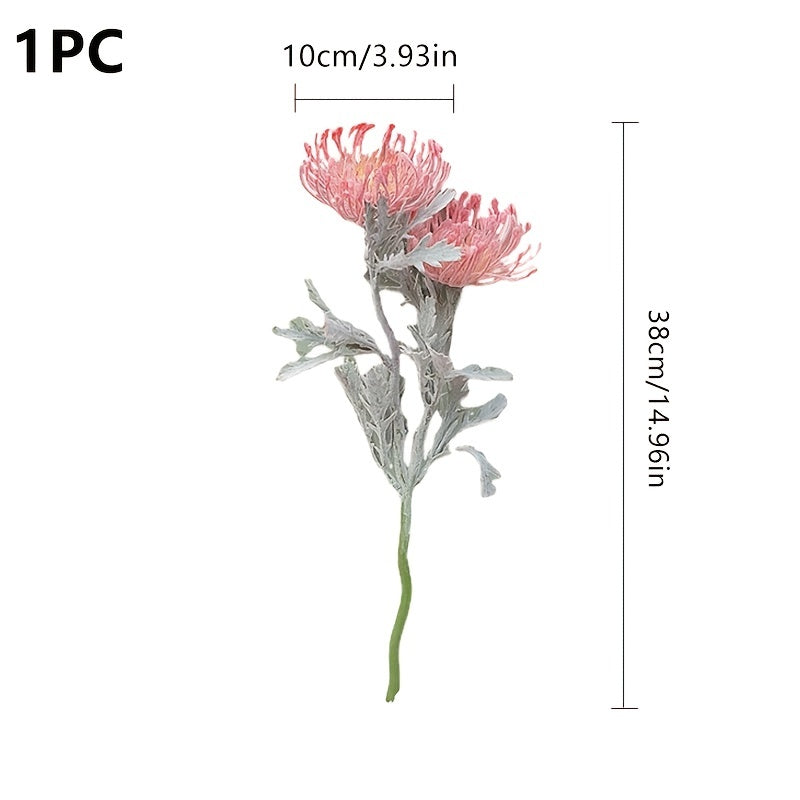 1pc Artificial Plants, 2 Heads Artificial Flowers Home Decoration Flower Display Wedding Photography Table Centerpieces Arrangements  Valentine's Day Gifts Birthday Gifts