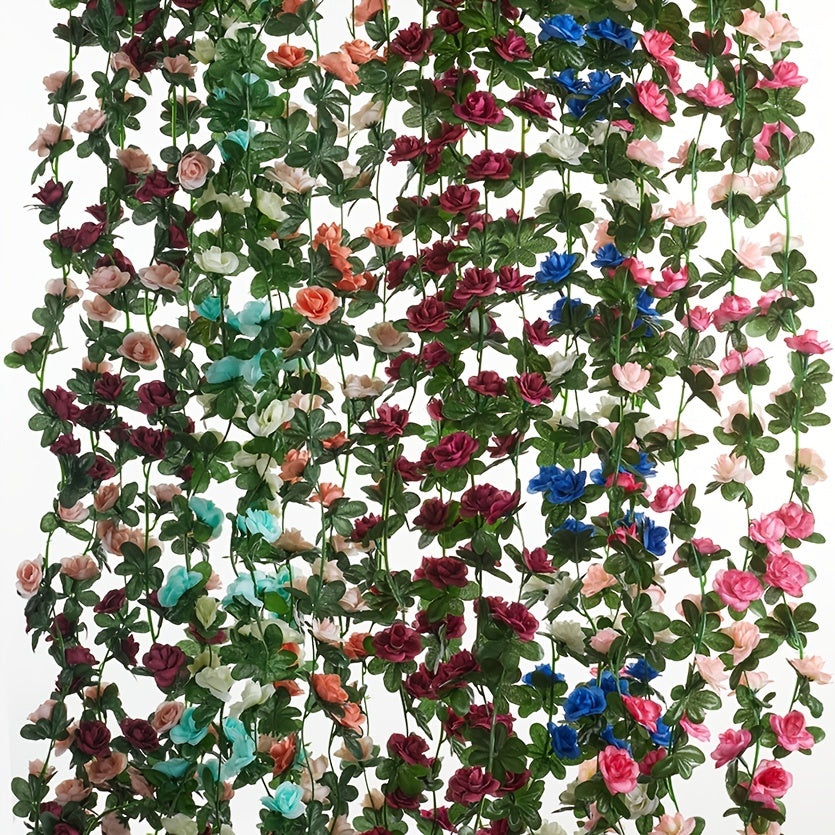 1pc Aritificial Flower Vine, 45 Heads Plastic Simulation Floral Decoration Fake Plant