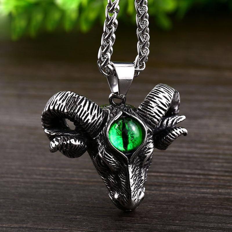 Baphomet Goat with Third Eye Necklace - Veooy