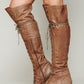 Bandage Thigh-high Boots Shoes * - Veooy