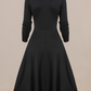 Black and Burgundy Vintage Dress - Veooy