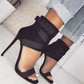 Ladies Casual Thick Buckle Party Sexy Bandage Ankle Pointed Toe Sansals *