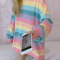 Harajuku style rainbow stripe sweater shirt #yyl-882 - Veooy