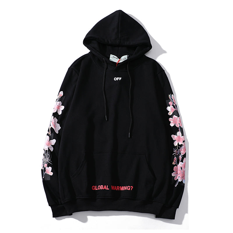 Harajuku new cherry blossom flower bee hoodies - Veooy