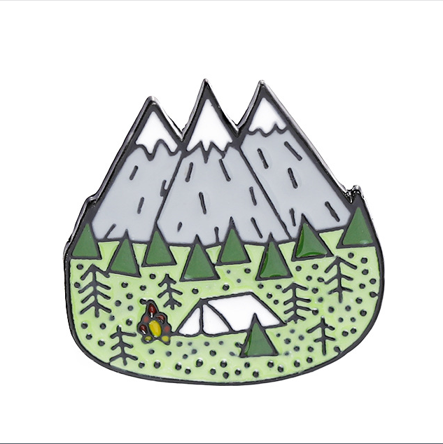 Cute love heart cat/ banana cat / Snowy mountains and deep forests brooch pin #YYL-726 - Veooy