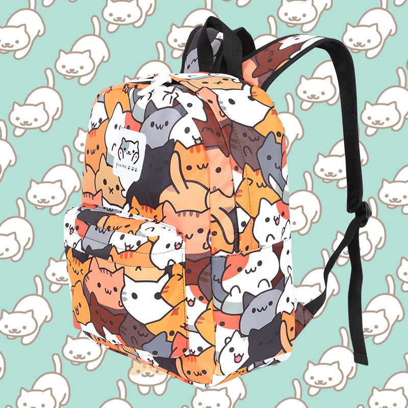 Harajuku&#39;s New Cute Cat My Neighbor Totoro Anime Print Backpack - Veooy