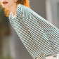 Korea style loose stripe sweatershirt #PR685