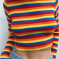 Harajuku style colorful stripe sweater #YYL-713 - Veooy